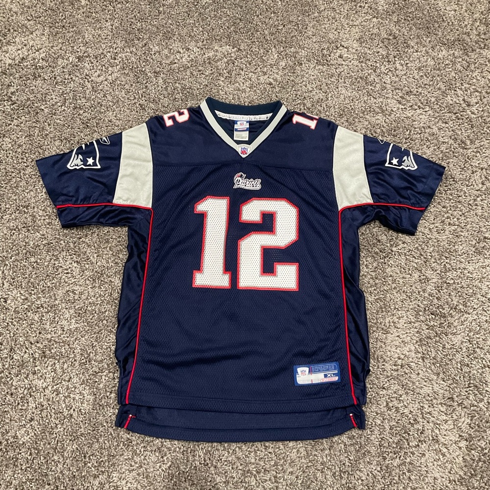 New England Patriots Tom Brady #12 Youth XL Reebok Football Jersey NFL
